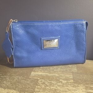 Roots Pebbled Leather Wristlet/Clutch